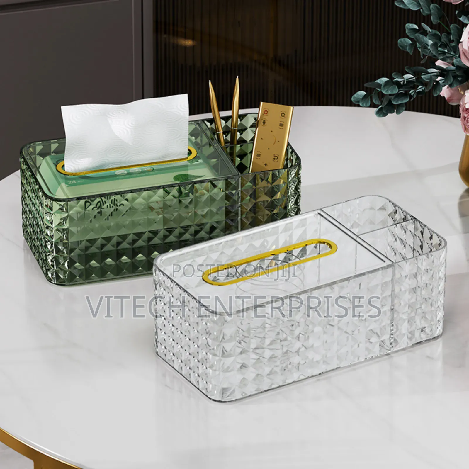 Spring Fitted Acrylic 3 Slot Serviet Holder