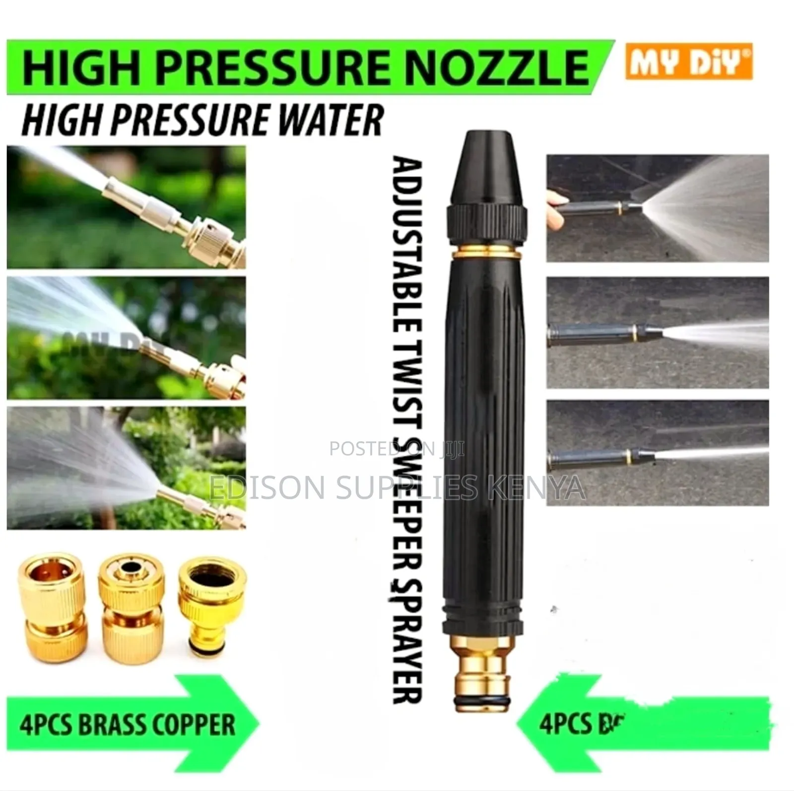 Brass Hose Connectors Tap Garden Hose Pipe Car Wash Pressure Water Gun