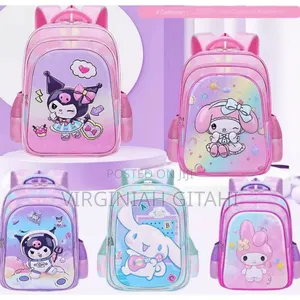 Pink Blue *Cartoon Themed School Backpack / School Bags