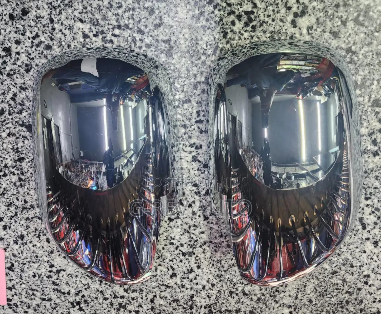 Chrome Side Mirror Cover Prado 120