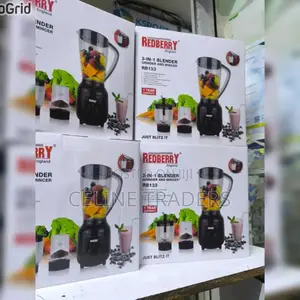 A Redberry 3-in-1 Blender, Grinder, and Mincer (Model Rb133).