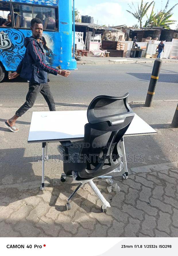 Impotent Modern Foldable Study Table/It Table + Ergonomic Office Chair - thumbnail 4