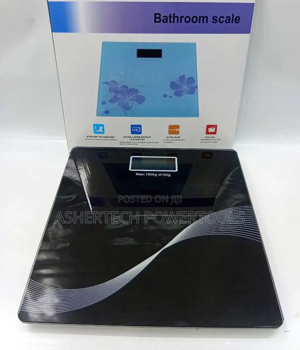 Digital Glass Bathroom Scale With a Maximum Capacity of 180 Kg