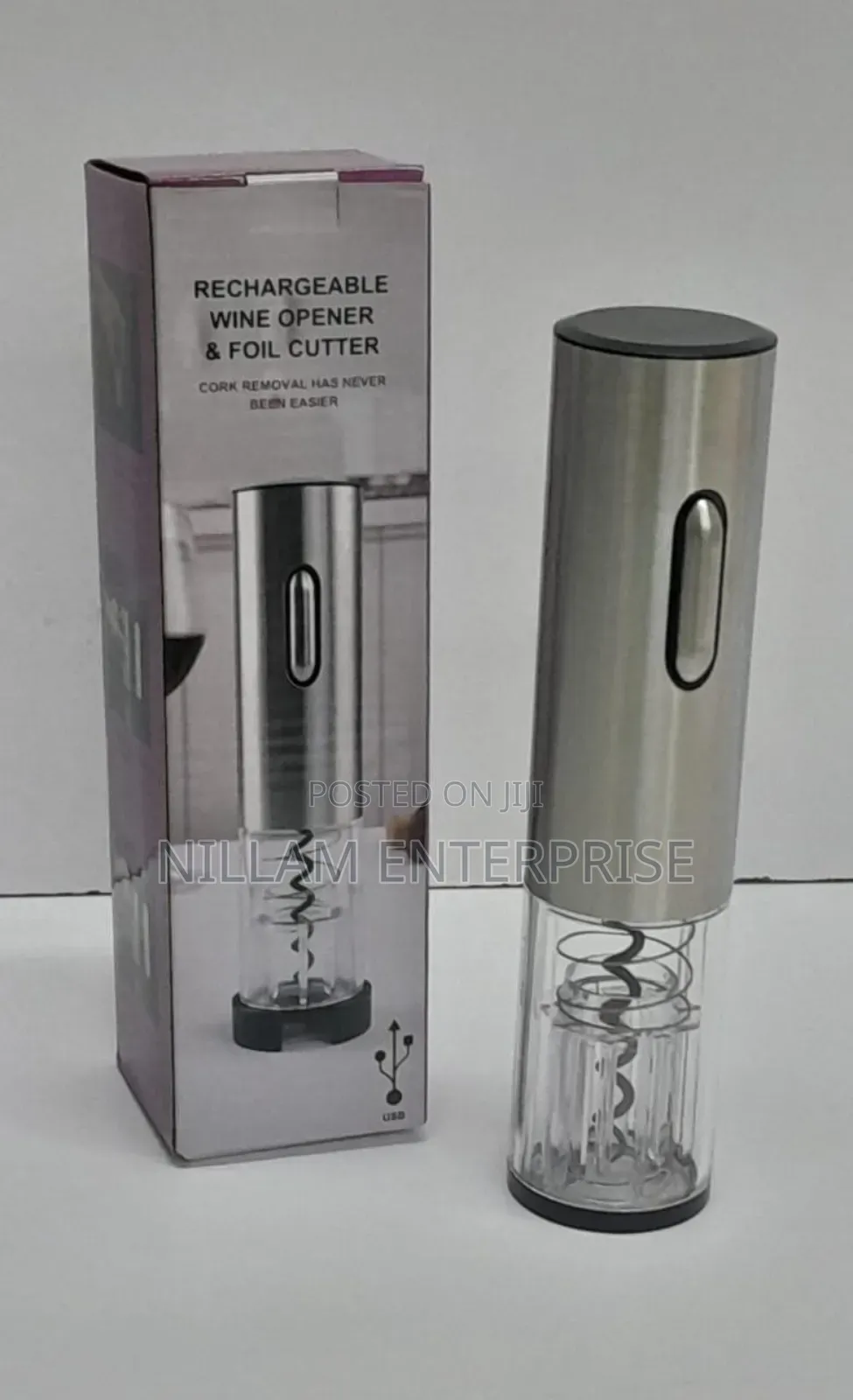 Electric Wine Bottle Opener With Foil Cutter*