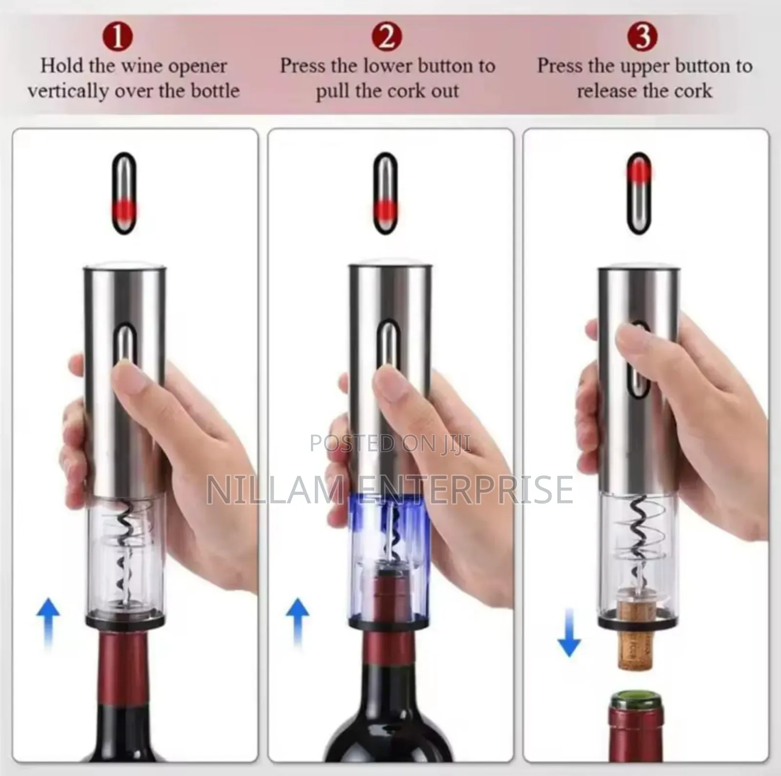 Electric Wine Bottle Opener With Foil Cutter*