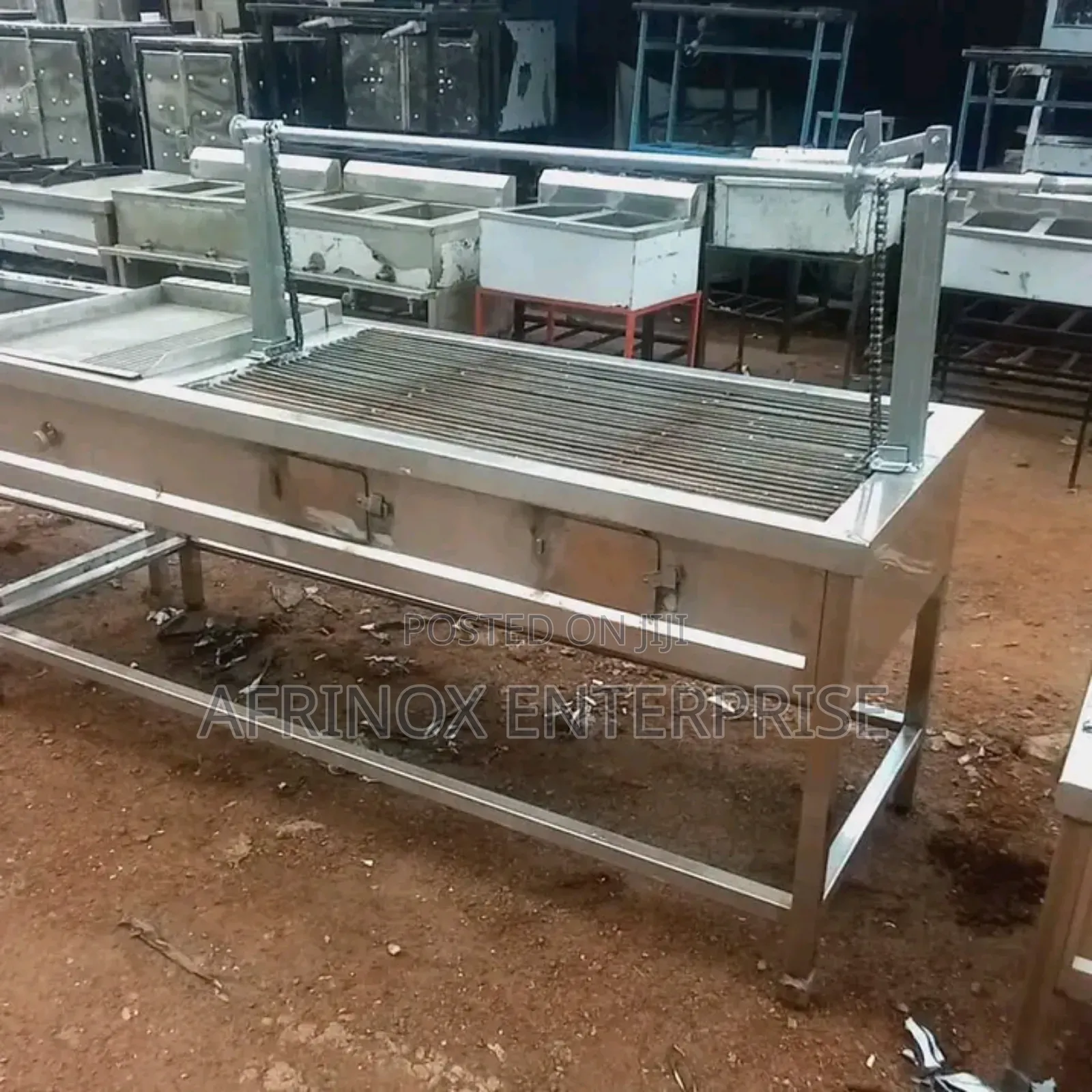 Commercial Grill With Griddle Plate