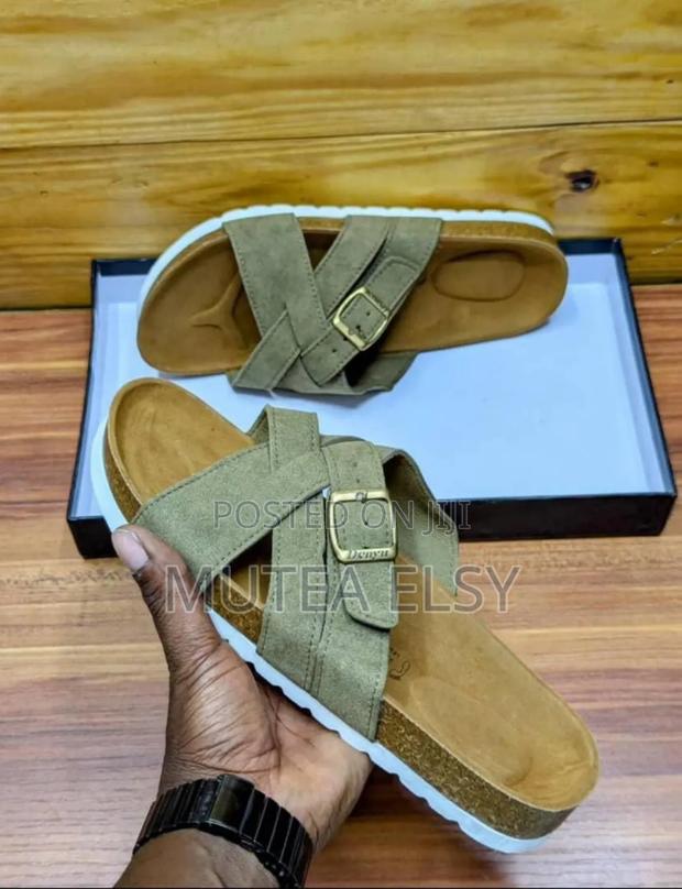 Black,White, Beige Green Men Open Fancy Sandals - thumbnail 3