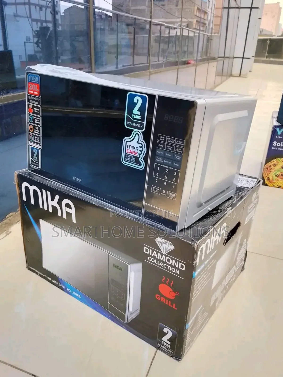 Microwave, 20l Mika Microwave 700w, Black Sllver
