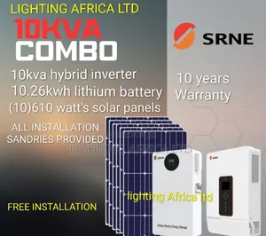 Srne 10kva - 10.26kwh Total Off-Grid Solar Solution Free Installation
