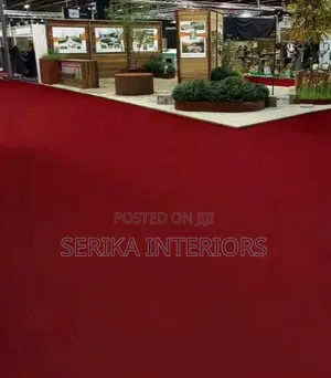 Maroon Wall to Wall Carpets Environmental Friendly Approved