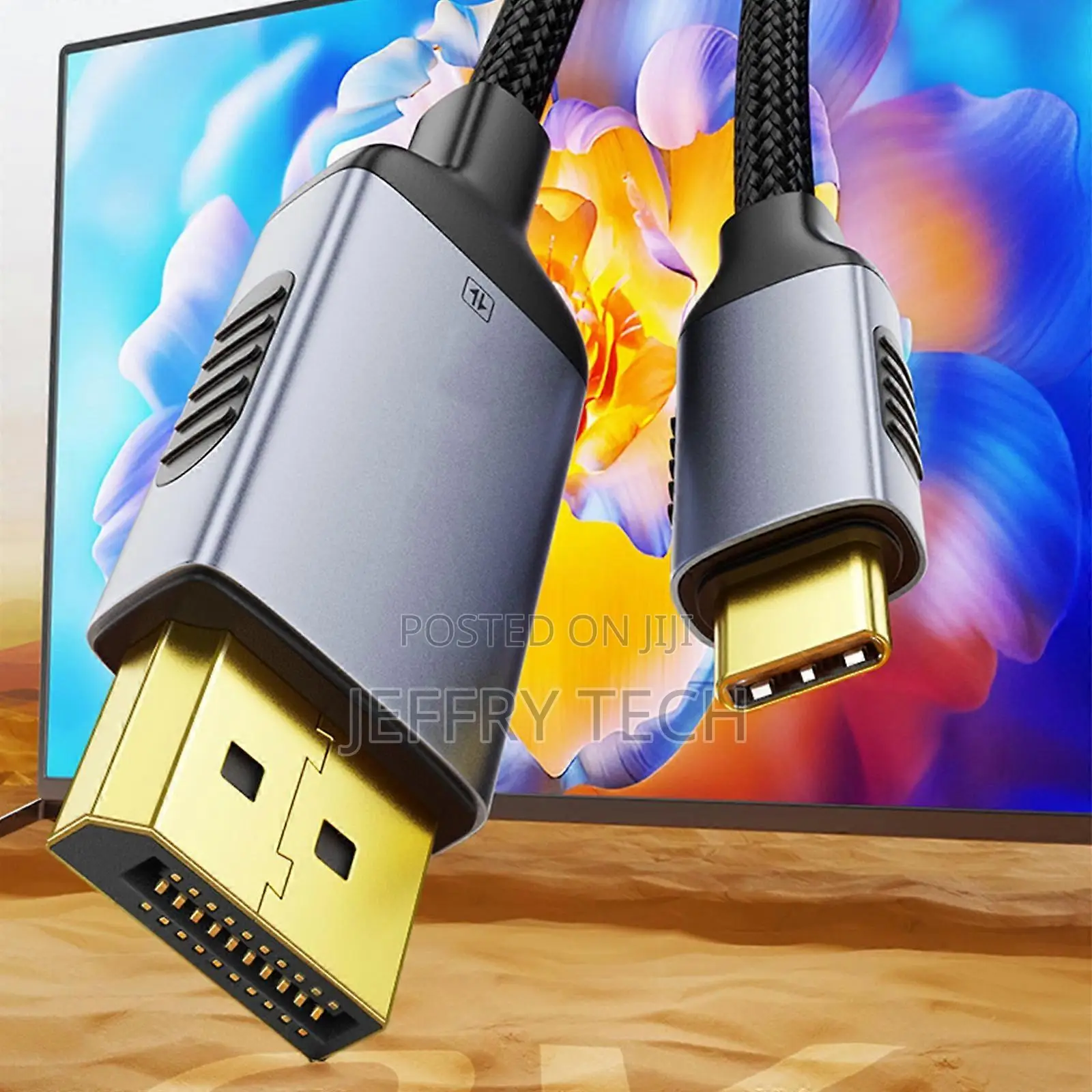 Type C to Dp Cable 8k60hz High Resolution Display Cord Usb C to Displ