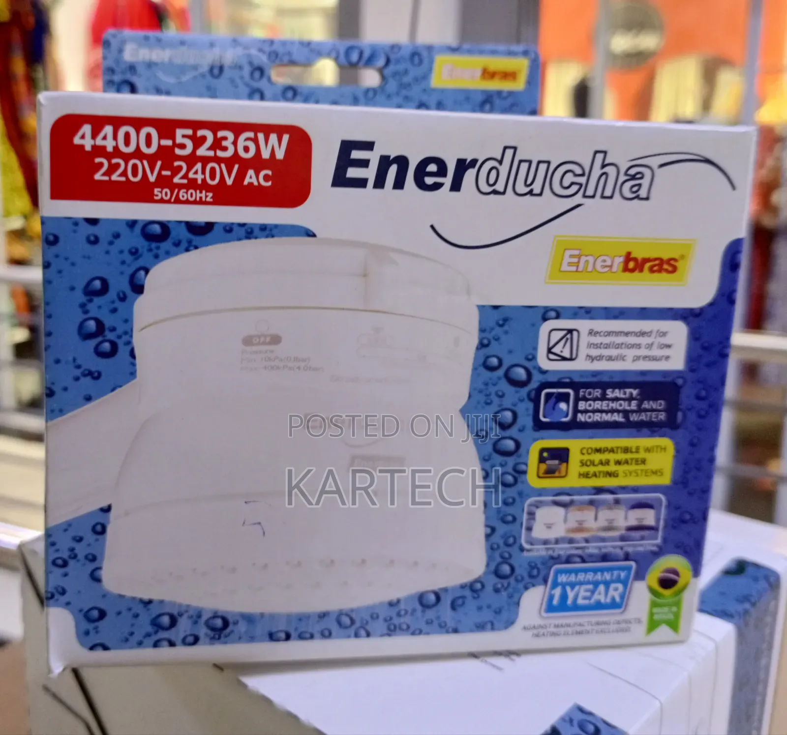 Enerducha 3t Bathroom Electric Shower Head