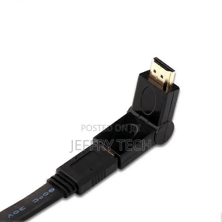 Hdmi 19 Pin Male to Hdmi 19pin Female Swivel (180 Degree) Adaptor (Gol