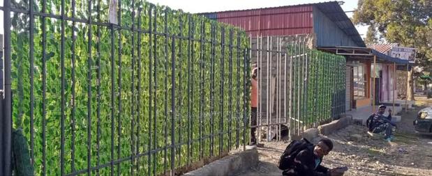 Balcony Privacy Without Construction Green Artificial Privacy Fence - main view