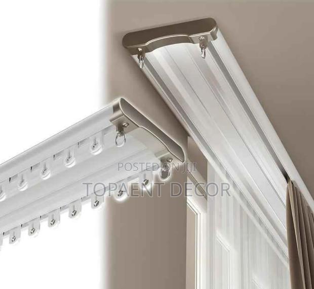 Straight Double Rail Strong For Sheer And Curtain Holding