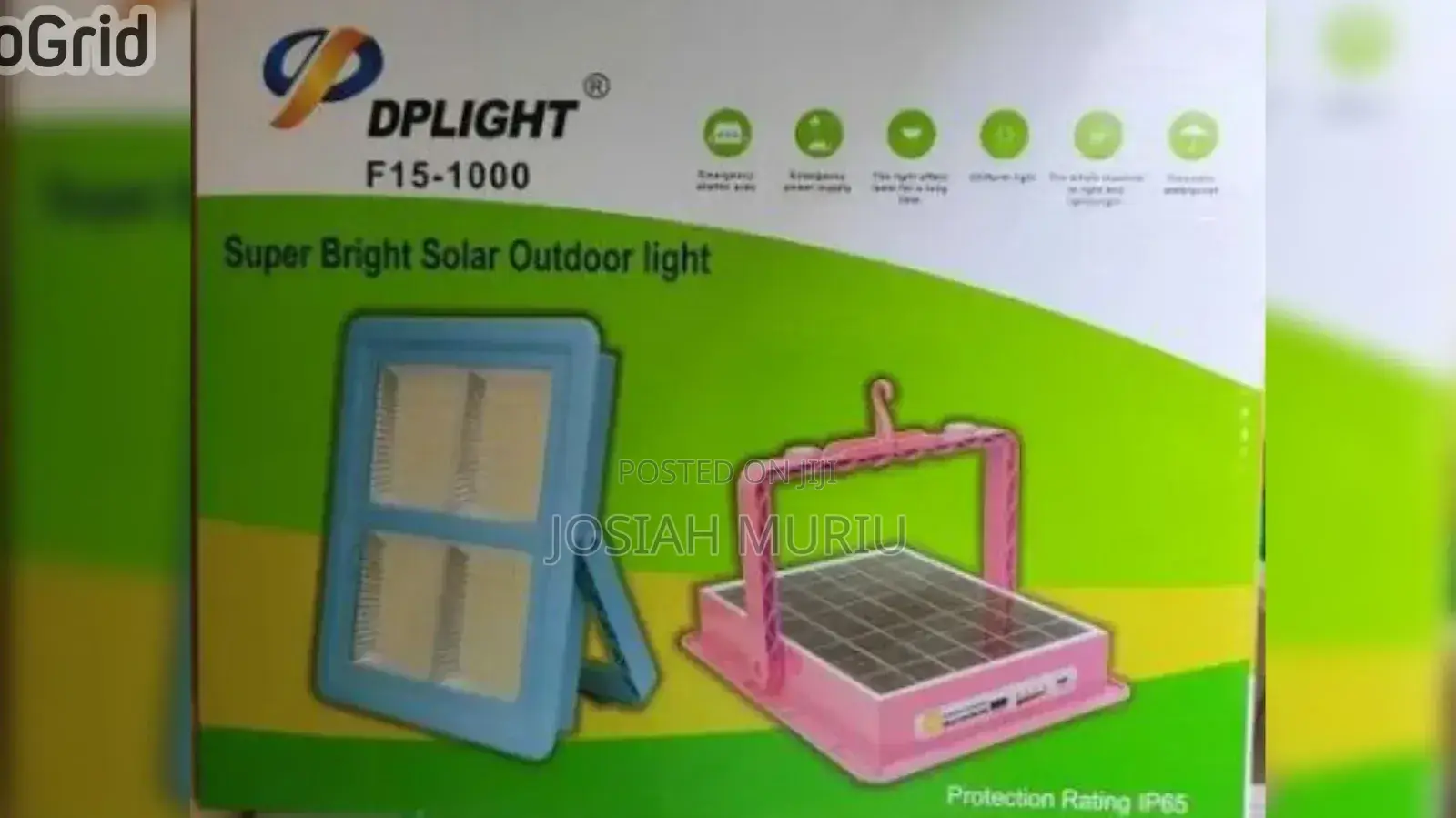 *Outdoor Solar Lamp*
*Rechargeable by Solar or Electricity*