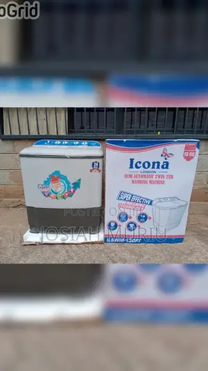 Icona London 13kg Semi-Automatic Twin Tub Washing Machine,