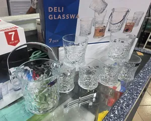 7 PCS Deli Glass Ice Bucket Set