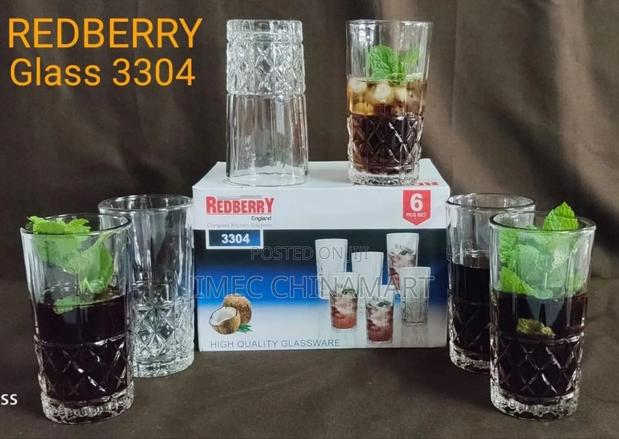 Code 3304 – 6 PCS Crystal Clear Glass Set - main view
