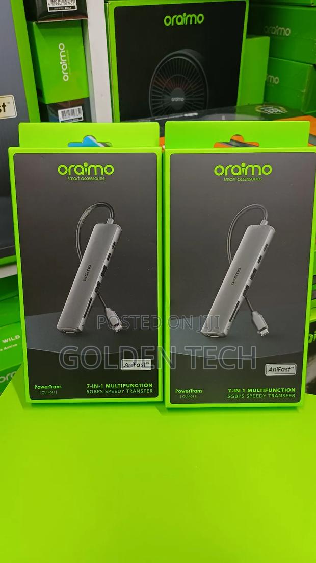 Oraimo Powertrans Usb-C Hub 7-in-1 Multi-Functional Docking Station