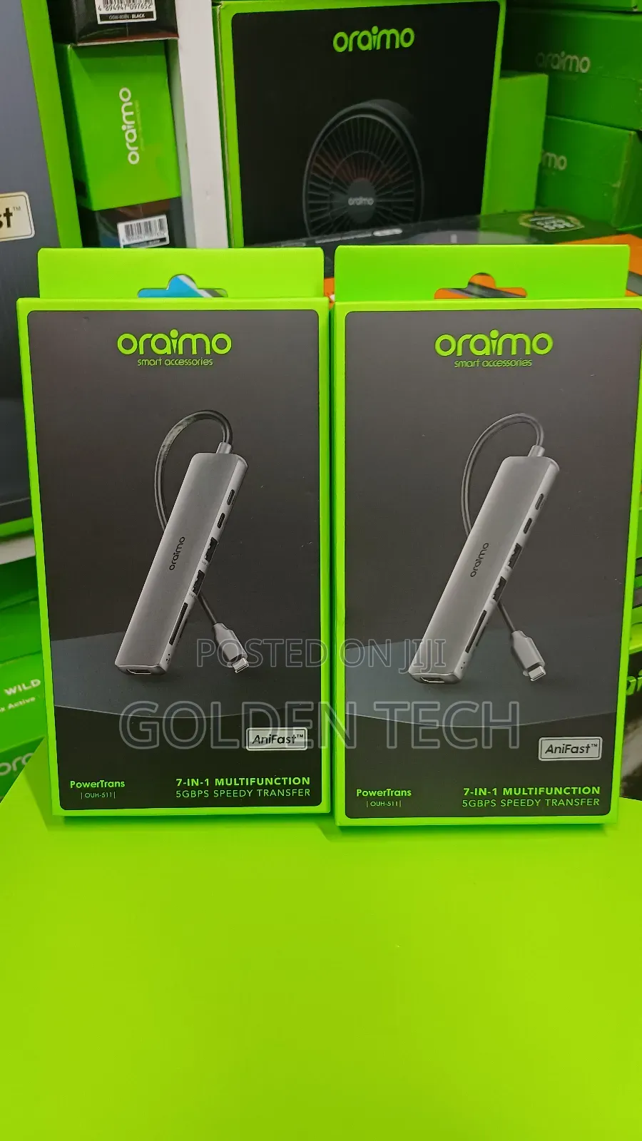 Oraimo Powertrans Usb-C Hub 7-in-1 Multi-Functional Docking Station