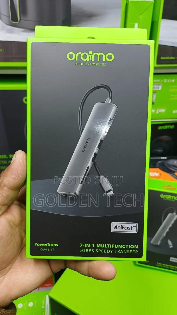 Oraimo Powertrans Usb-C Hub 7-in-1 Adapter Docking Station