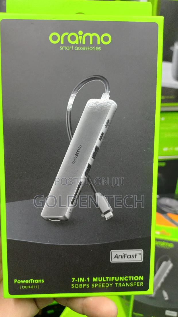Oraimo Powertrans Usb-C Hub 7-in-1 Adapter Docking Station - thumbnail 2