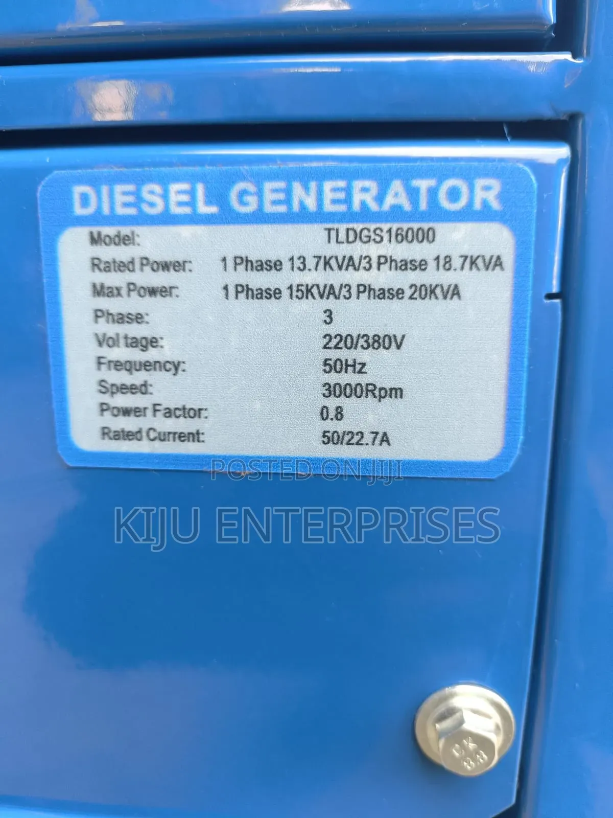Tlac Generator 17kva Silent One