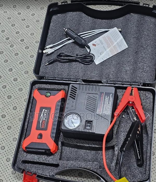 Emergency Car Jumper Starter With Air Compressor and Led Display - main view