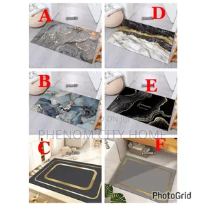 Marble Absorbent Bathroom Mats