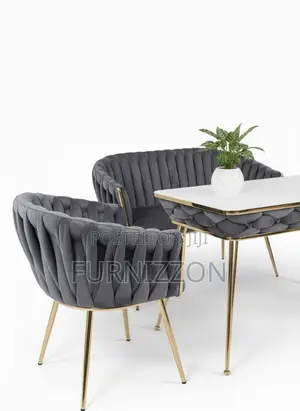 Premium Marble Table Dining Set With Chester Chairs