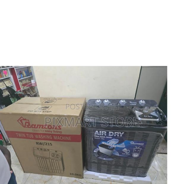 Black Ramtons 10 Kg Top Load Twin Tub Washing Machine