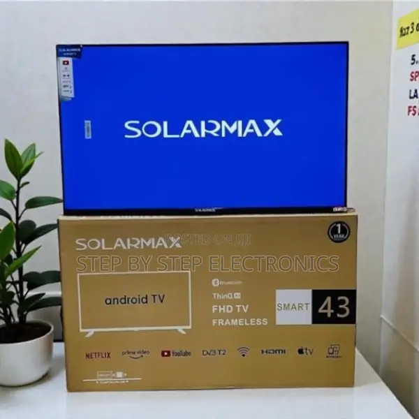 Solarmax 43 Inch Qled Smart Android Frameless Tv Hd Display