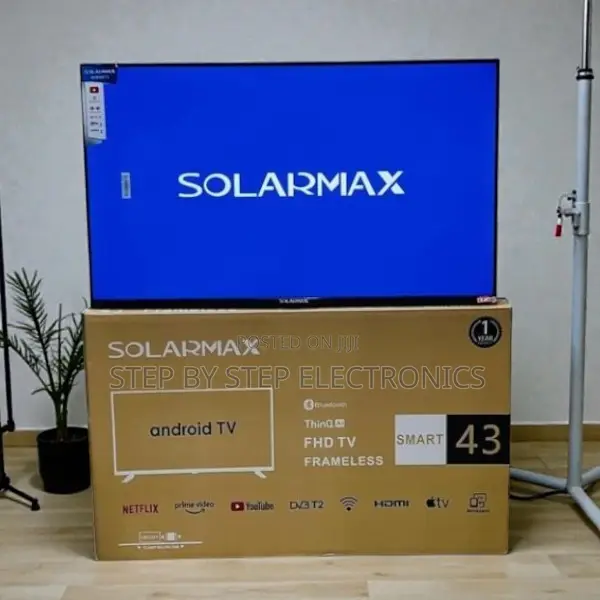 Solarmax 43 Inch Qled Smart Android Frameless Tv 1 Year Warranty