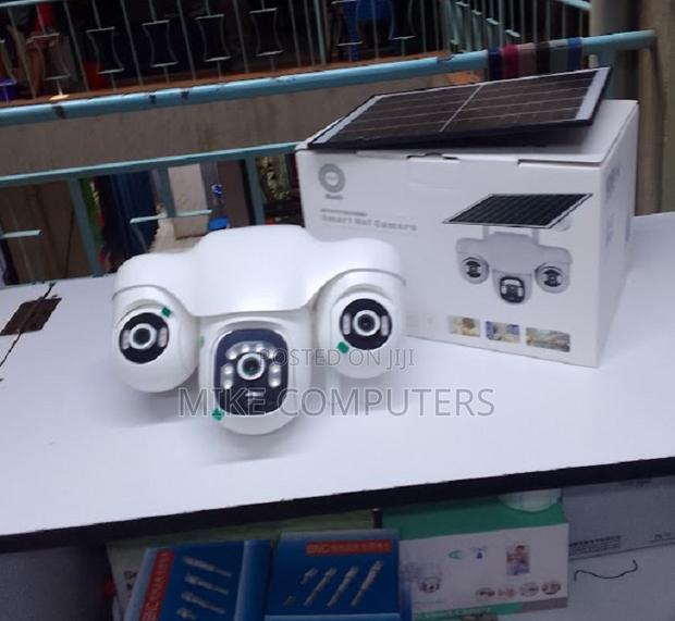 Solar Camera 4g Simcard 360 Degree Triple Lens Camera - main view