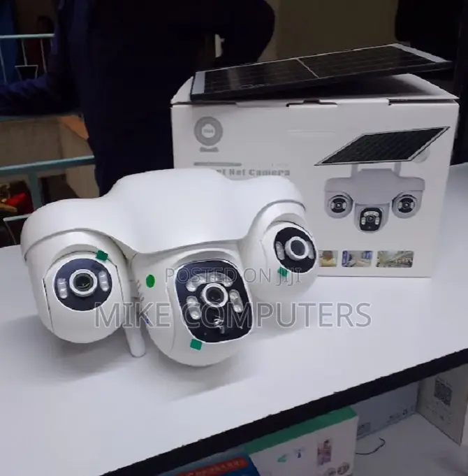 Triple-Lens 4g Solar-Powered Security Camera Full Hd