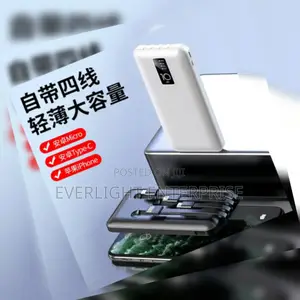Power Bank With 4 Cables Inbuilt