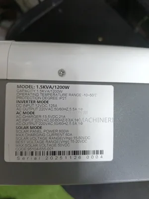 Solar Nyumbani 1.5kva 12v Low Frequency Hybrid Solar Inverter