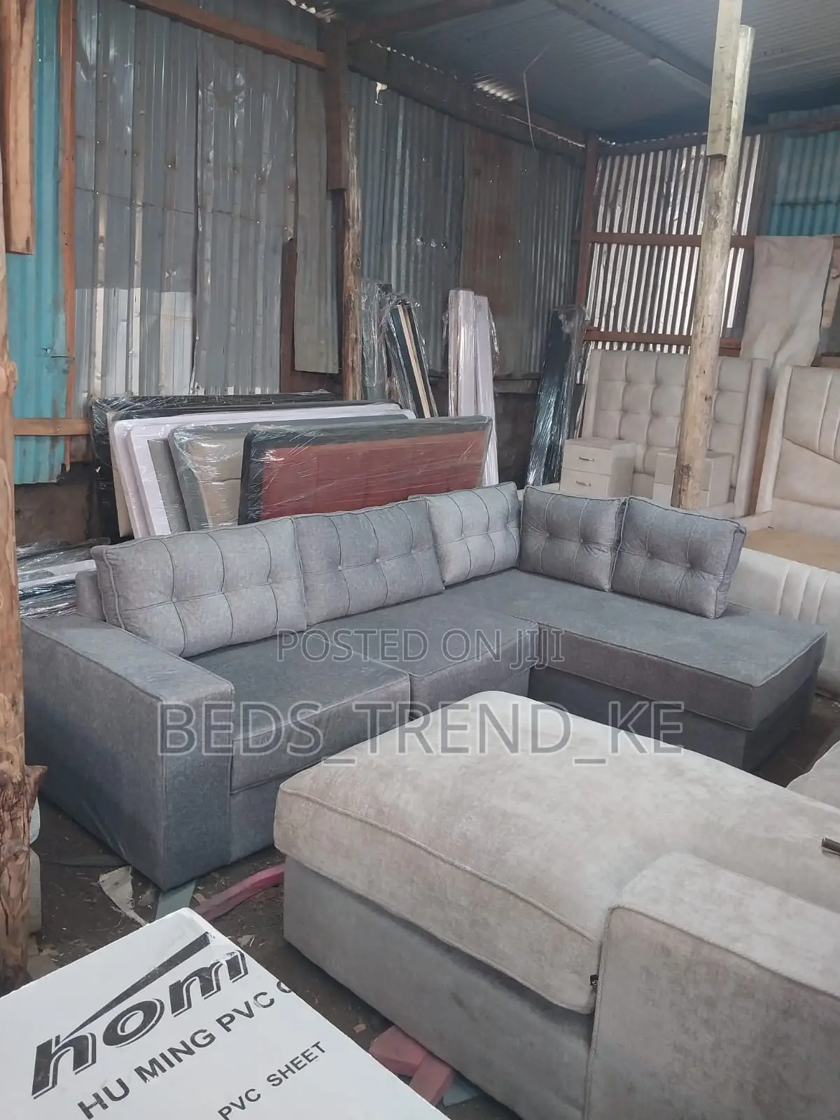Tailored Fabric 6 Seater L Sofa