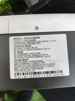 Solar Nyumbani 2kva 12v Low Frequency Hybrid Inverter 2 Yrs Warranty