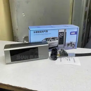 12v Dc Car Tyre Inflator With Power Bank Double Cylinder 6000mah