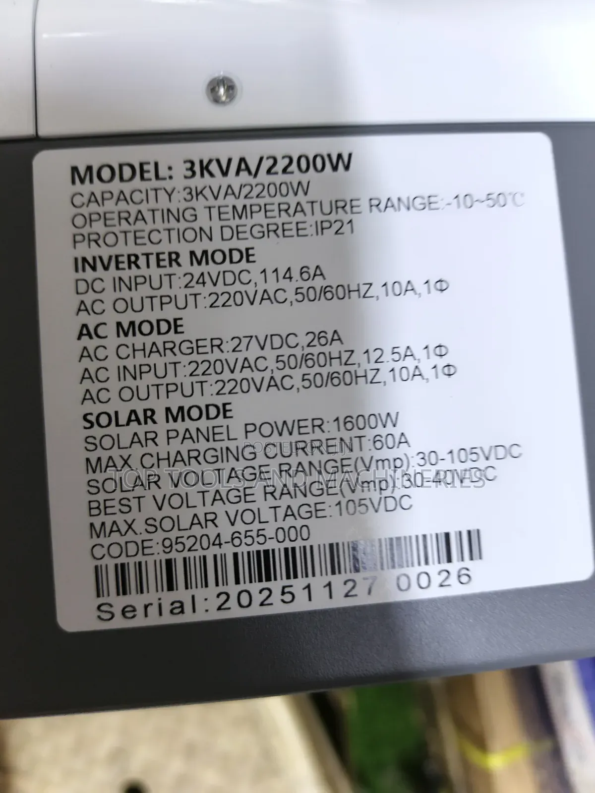 Solar Nyumbani 3kva 24v Low Frequency Hybrid Solar Inverter
