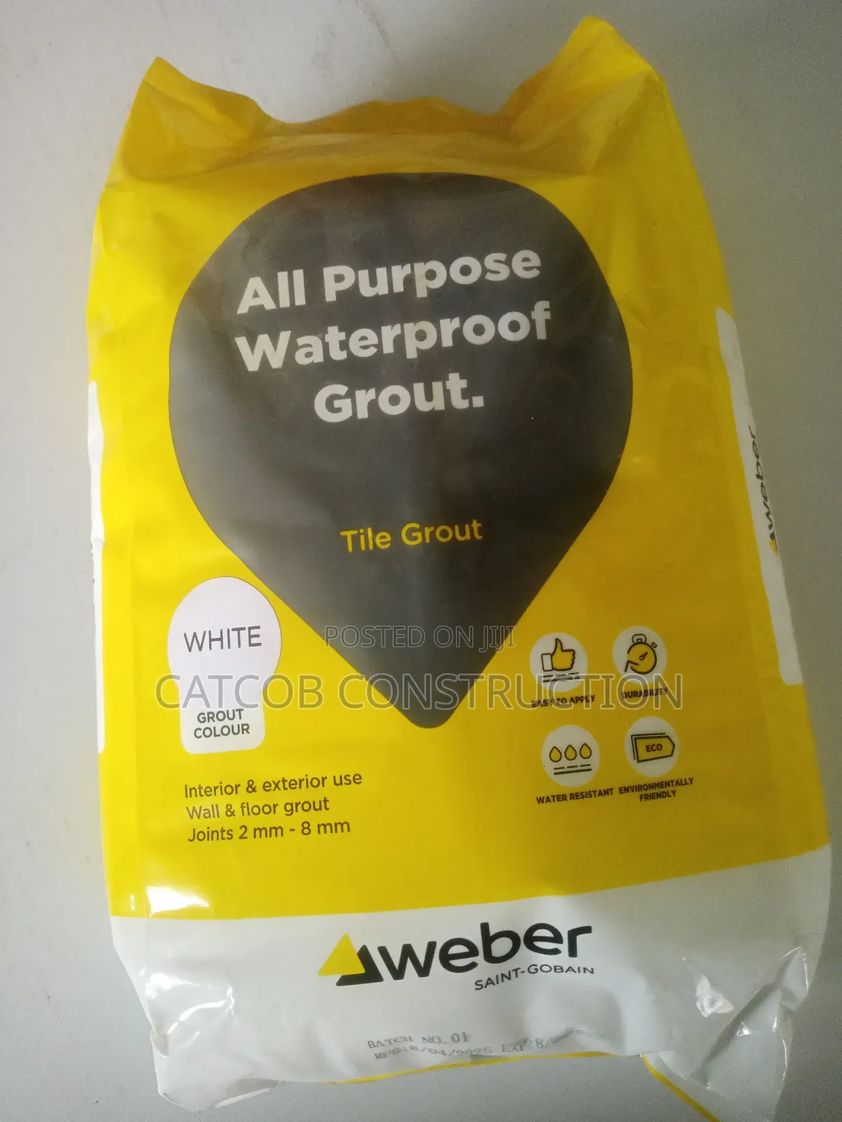 All-Purpose Waterproof Grout – White