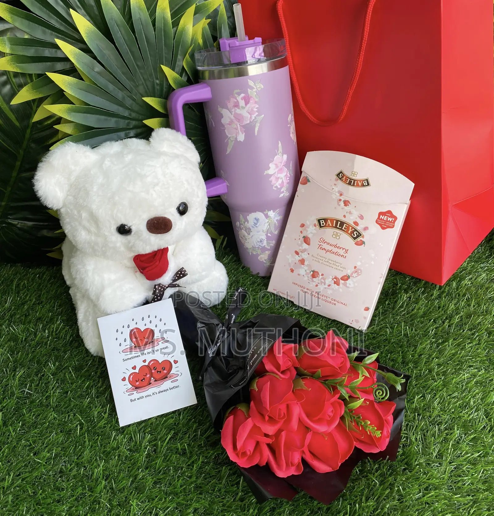 Walkers Whisky / Brandy Liqueurs Chocolate Valentines Gift Package