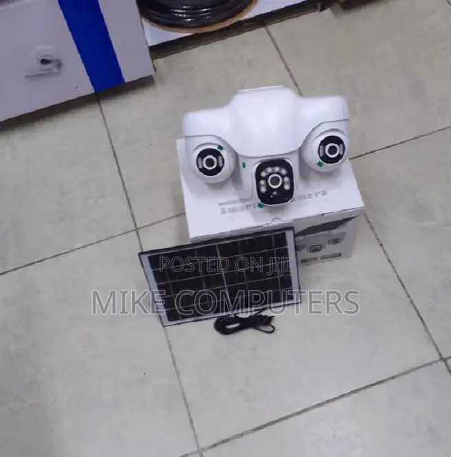 PTZ Triple Lens Outdoor Solar Security Camera Solar Powered