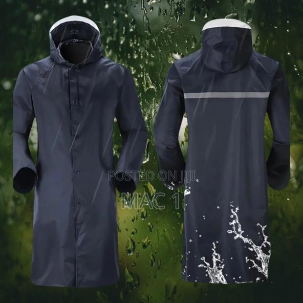 Long Hooded Waterproof Raincoat - thumbnail 2