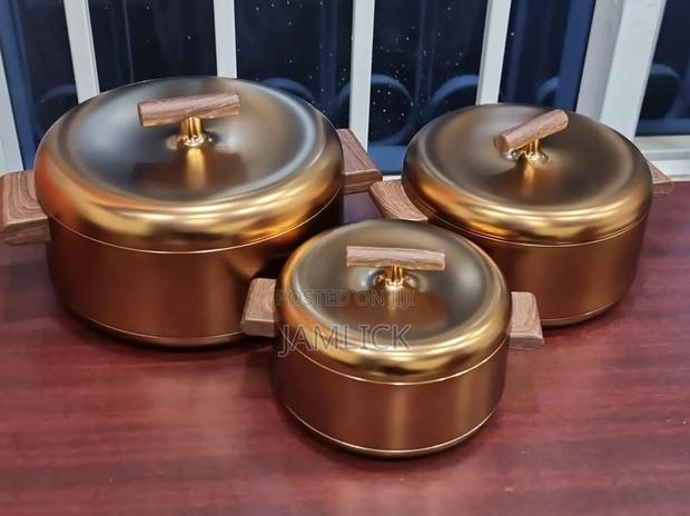 High Quality 3pcs Forever Gold Insulated Hotpots - Pm - main view