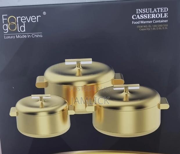 High Quality 3pcs Forever Gold Insulated Hotpots - Pm - thumbnail 2