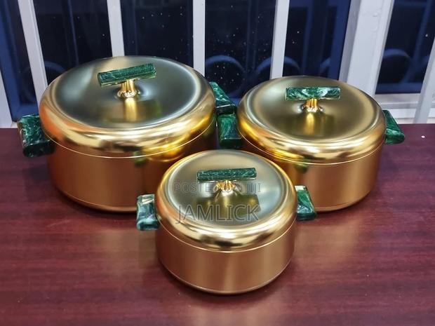 High Quality 3pcs Forever Gold Insulated Hotpots - Pm - thumbnail 4