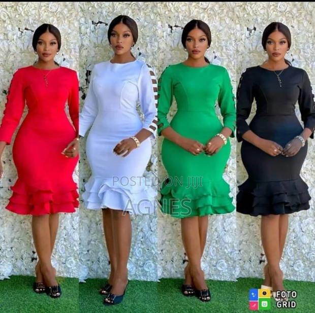 Heavy Casual Cotton Dress - Red, Black, Green, White. Sassiness in One